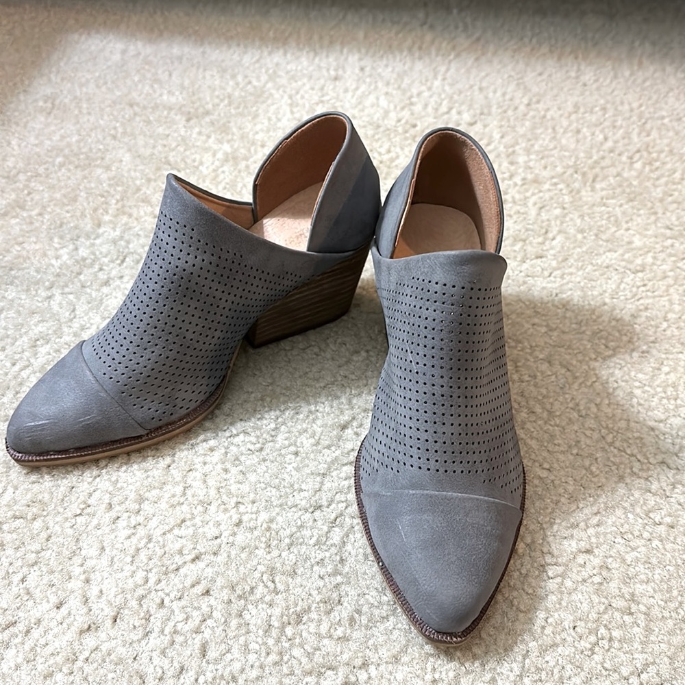 Gray booties